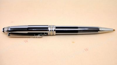 Mont Blanc Meisterstuck Solitaire Silver & Black Ballpoint Pen